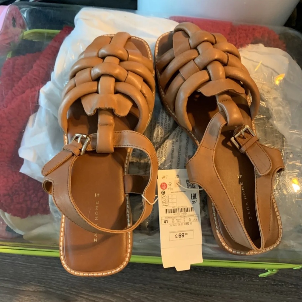 Zara leather sandals
